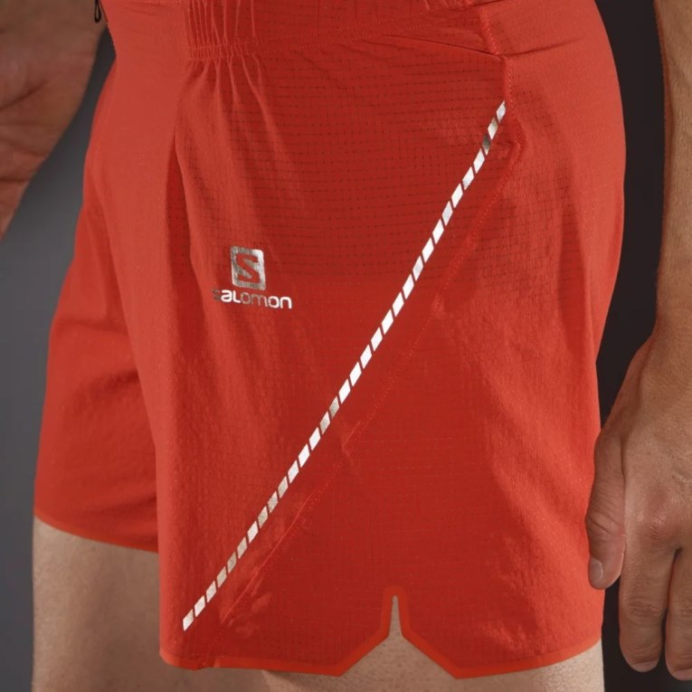 Orange Salomon Sense Aero 5'' Men's Shorts | IE TO1679